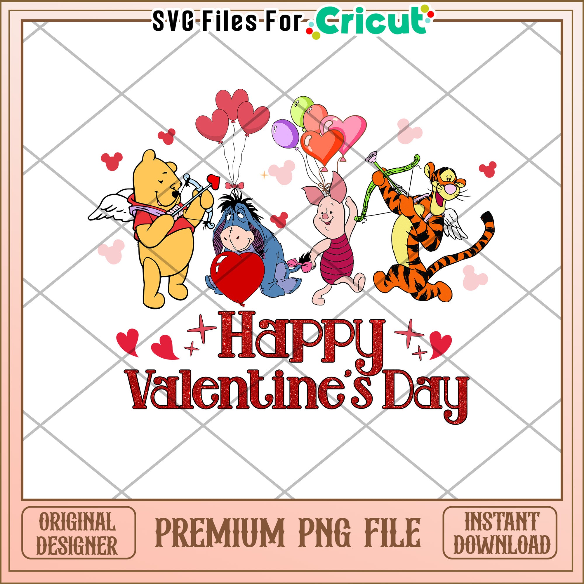 Valentine's Day Disney Friends PNG for Cricut Crafts – svg files for cricut