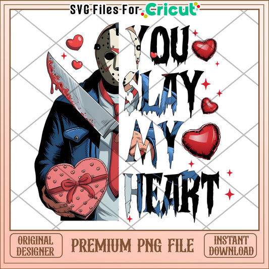 Valentine's Day Slay My Heart PNG