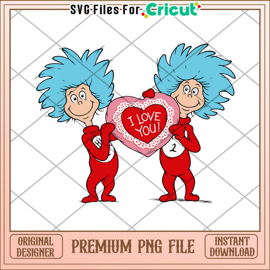Valentine's Day Thing 1 & 2 PNG
