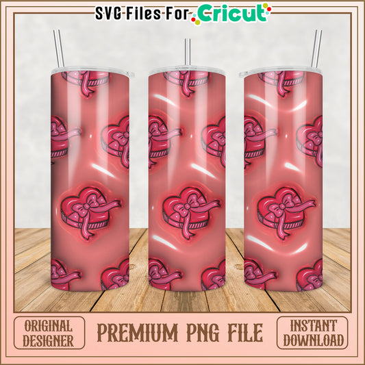 Valentine's Day Tumbler PNG Design
