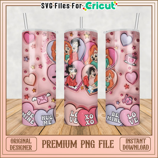 Valentine's Day Tumbler PNG Design for Cricut Crafting Projects