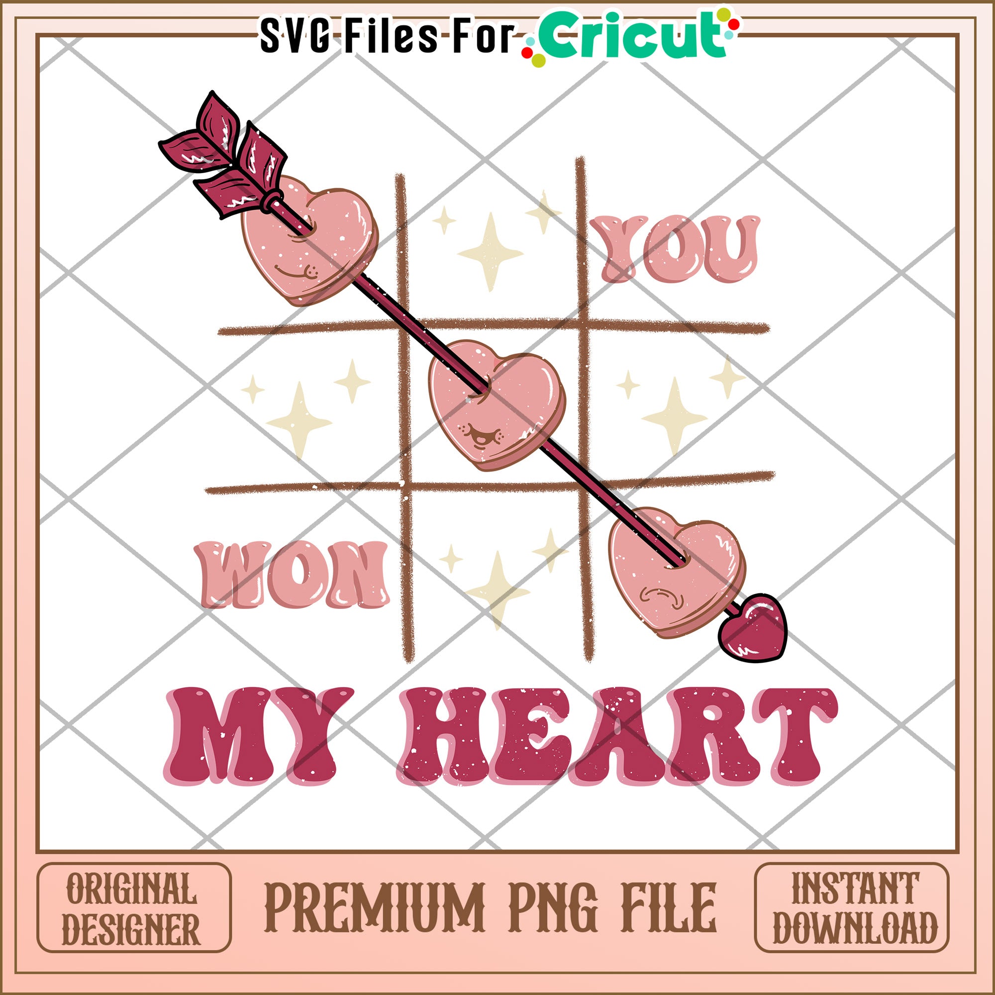 Valentine's Tic Tac Toe PNG – svg files for cricut