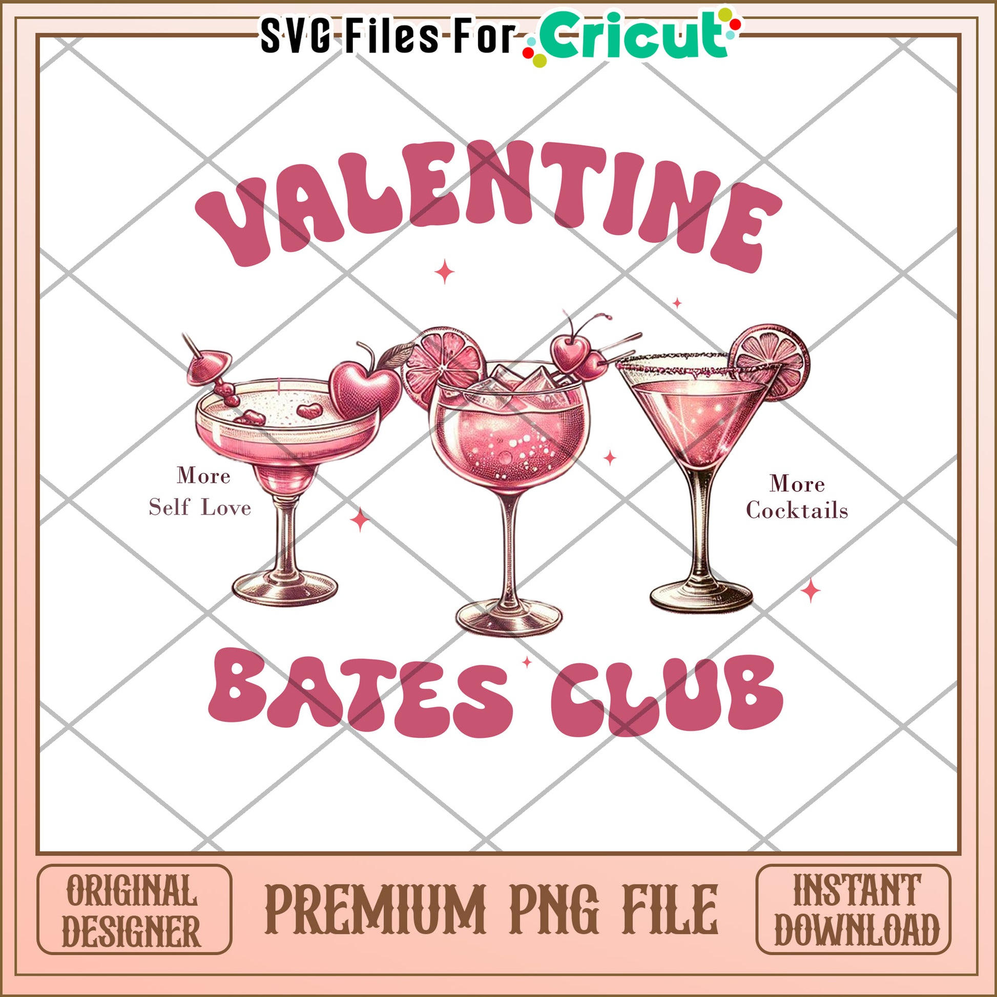 Valentines Day Cocktails PNG Design