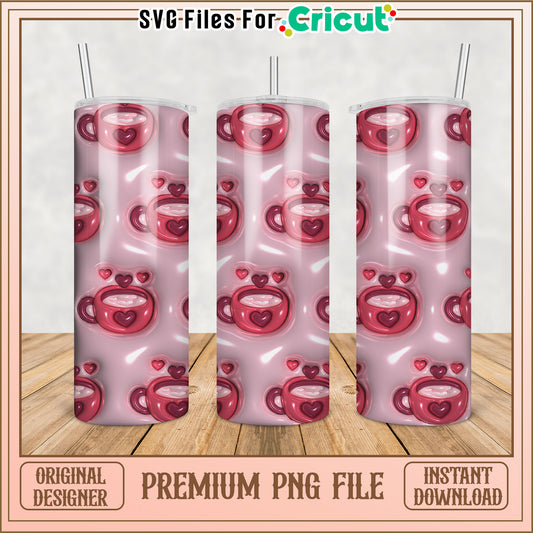 Valentines Day Coffee Tumbler PNG