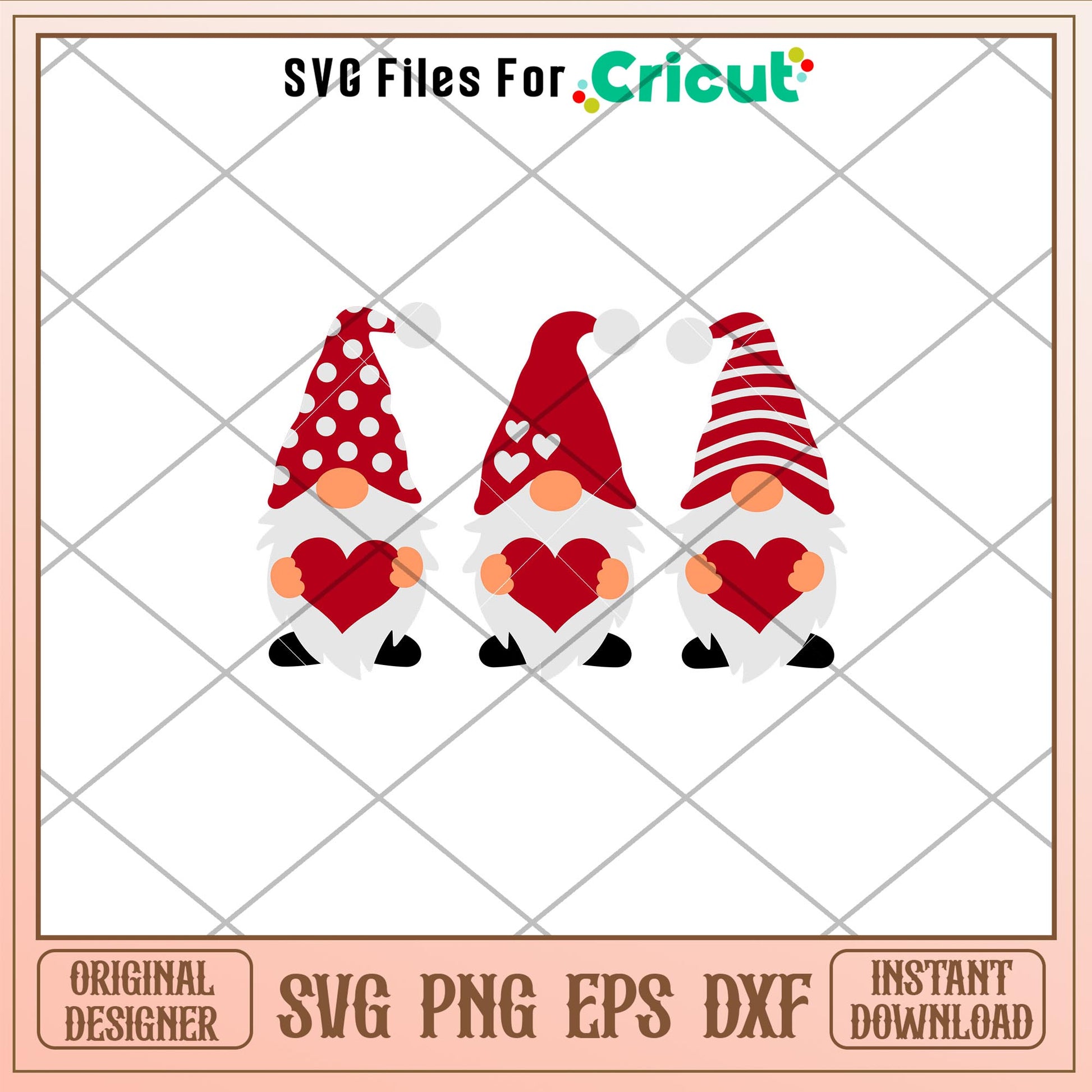 Valentines Day Gnomes, Valentines Gnomes Svg