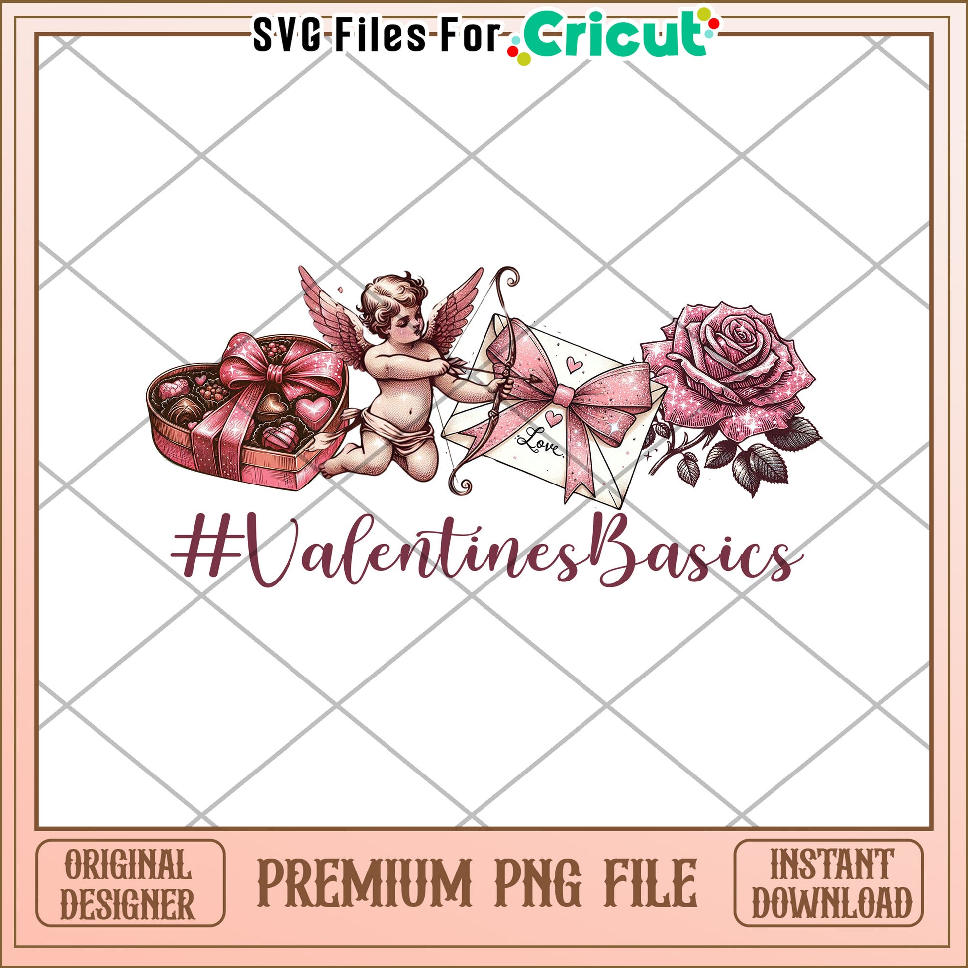 Valentines Day PNG Cupid Rose Chocolate