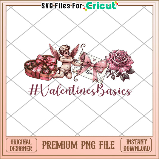 Valentines Day PNG Cupid Rose Chocolate