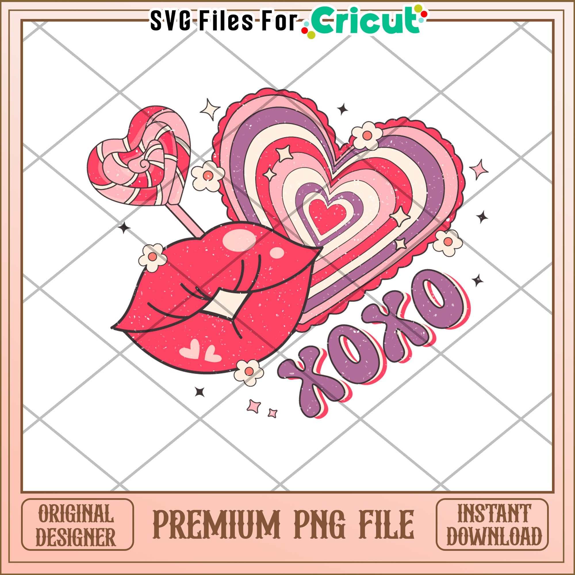 Valentines Day PNG Lips, Heart, XOXO – svg files for cricut