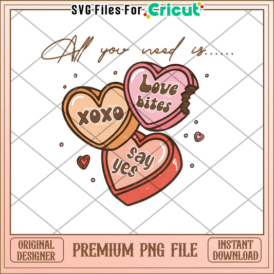 Valentines Day PNG Love Bites Design
