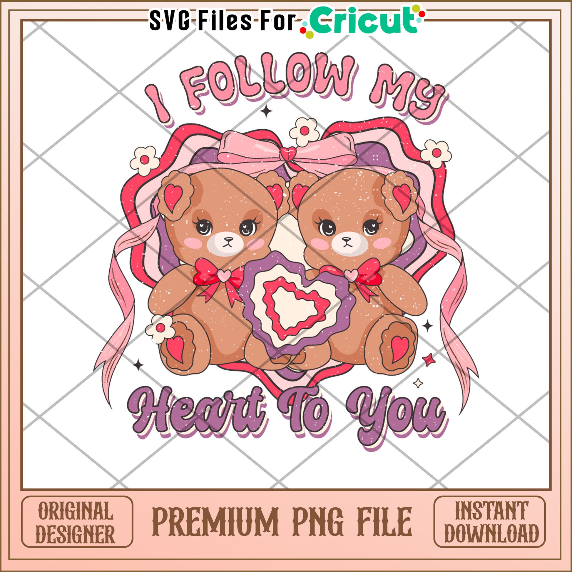 Valentines Day Teddy Bears PNG