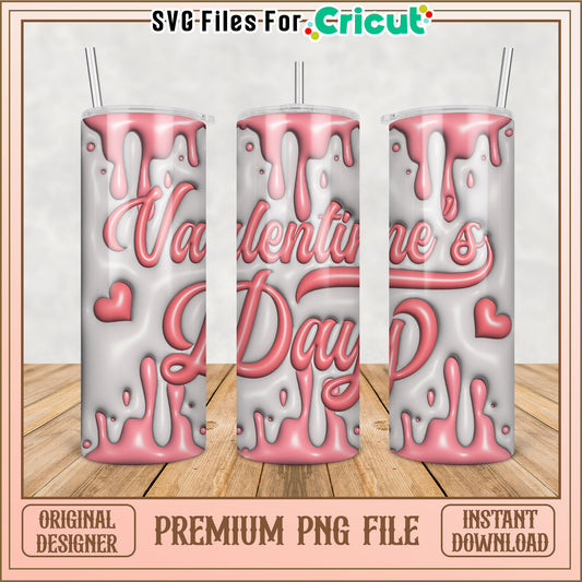 Valentines Day Tumbler Design PNG for Cricut Instant Download