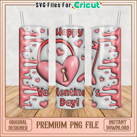 Valentines Day Tumbler PNG Design for Cricut Lovers Instant Download
