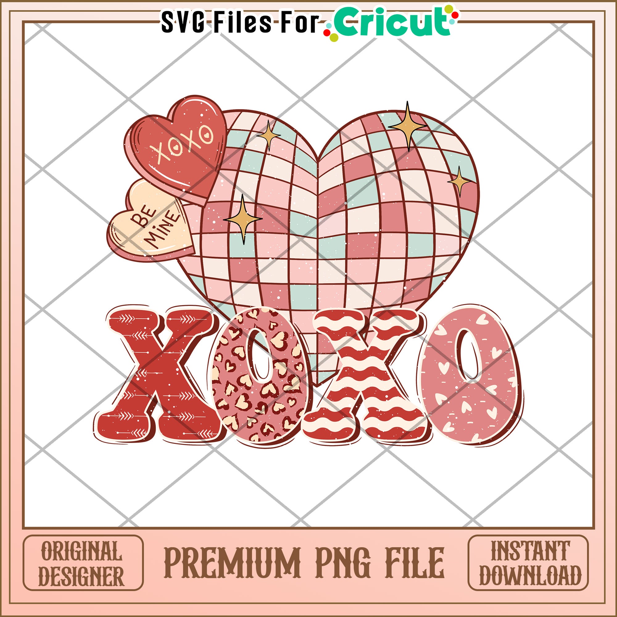 Valentines Day XOXO PNG Design – svg files for cricut