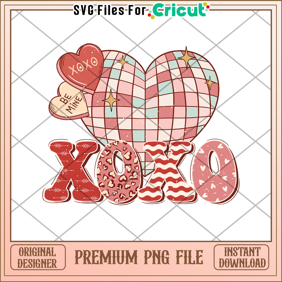 Valentines Day XOXO PNG Design – svg files for cricut