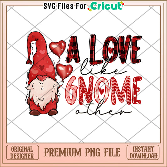 Valentines Gnome PNG Sublimation Design