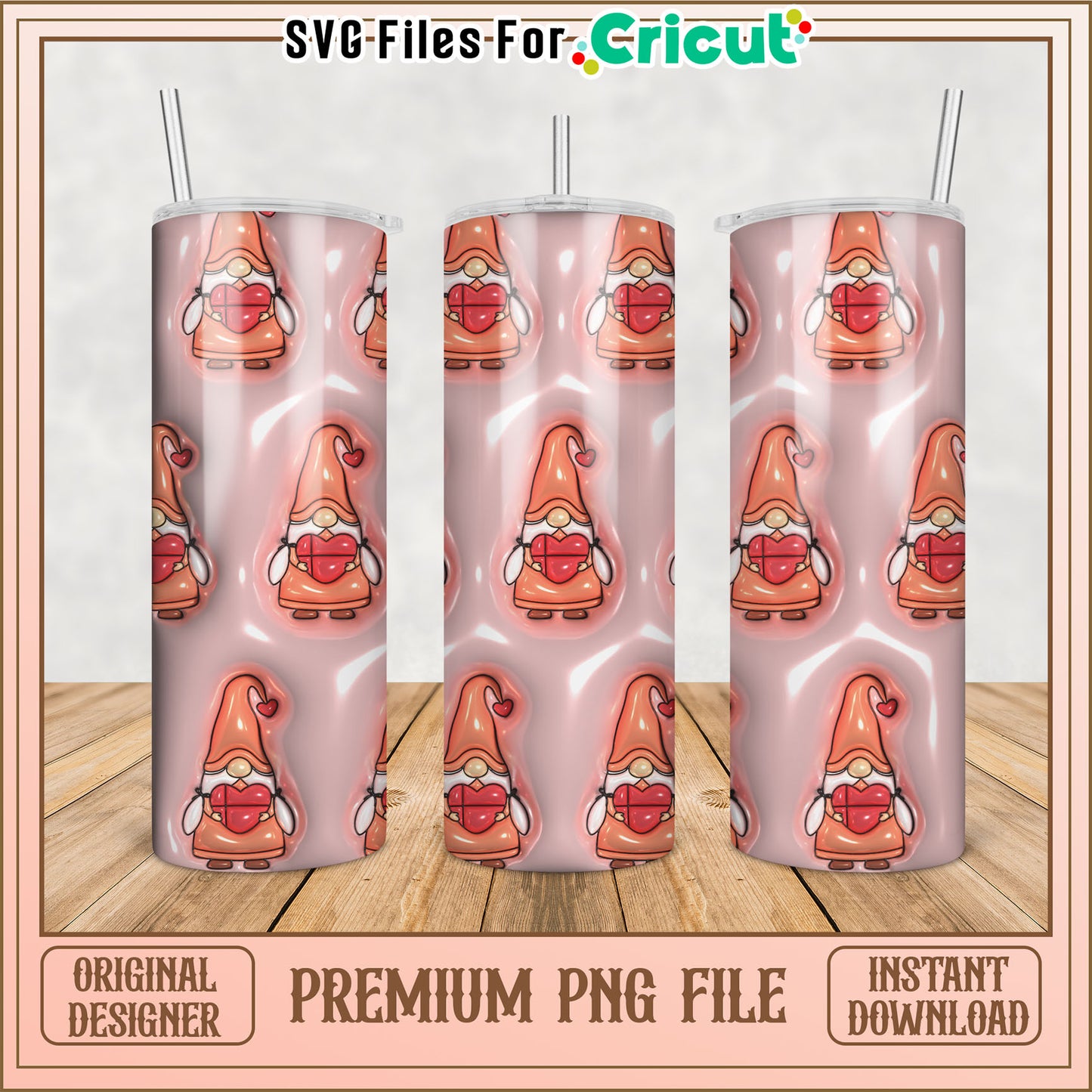 Valentines Gnomes PNG Sublimation