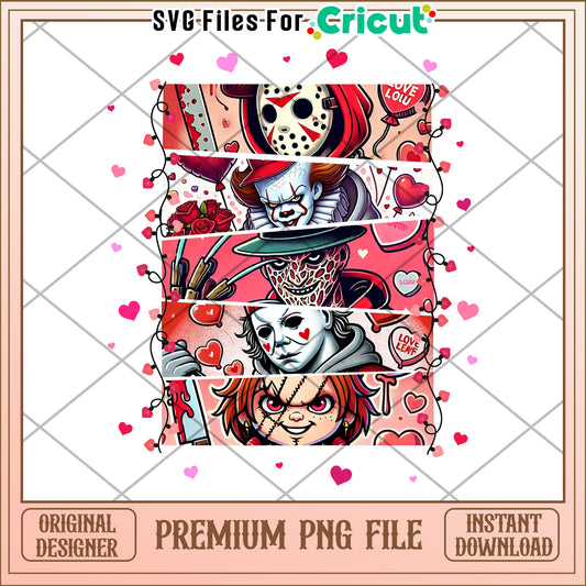 Valentines Horror PNG Sublimation Design