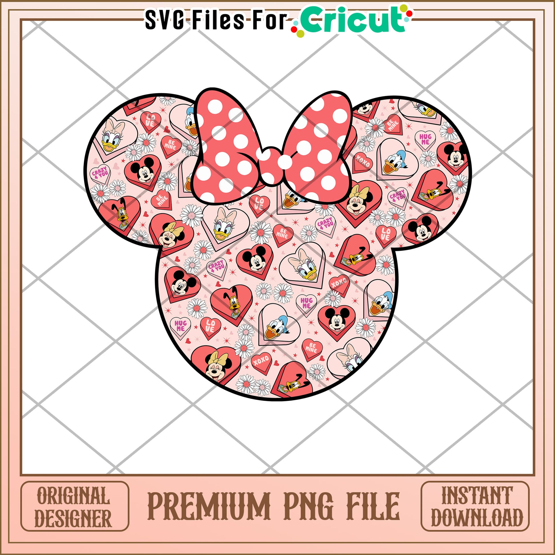 Valentines Minnie Mouse PNG Design