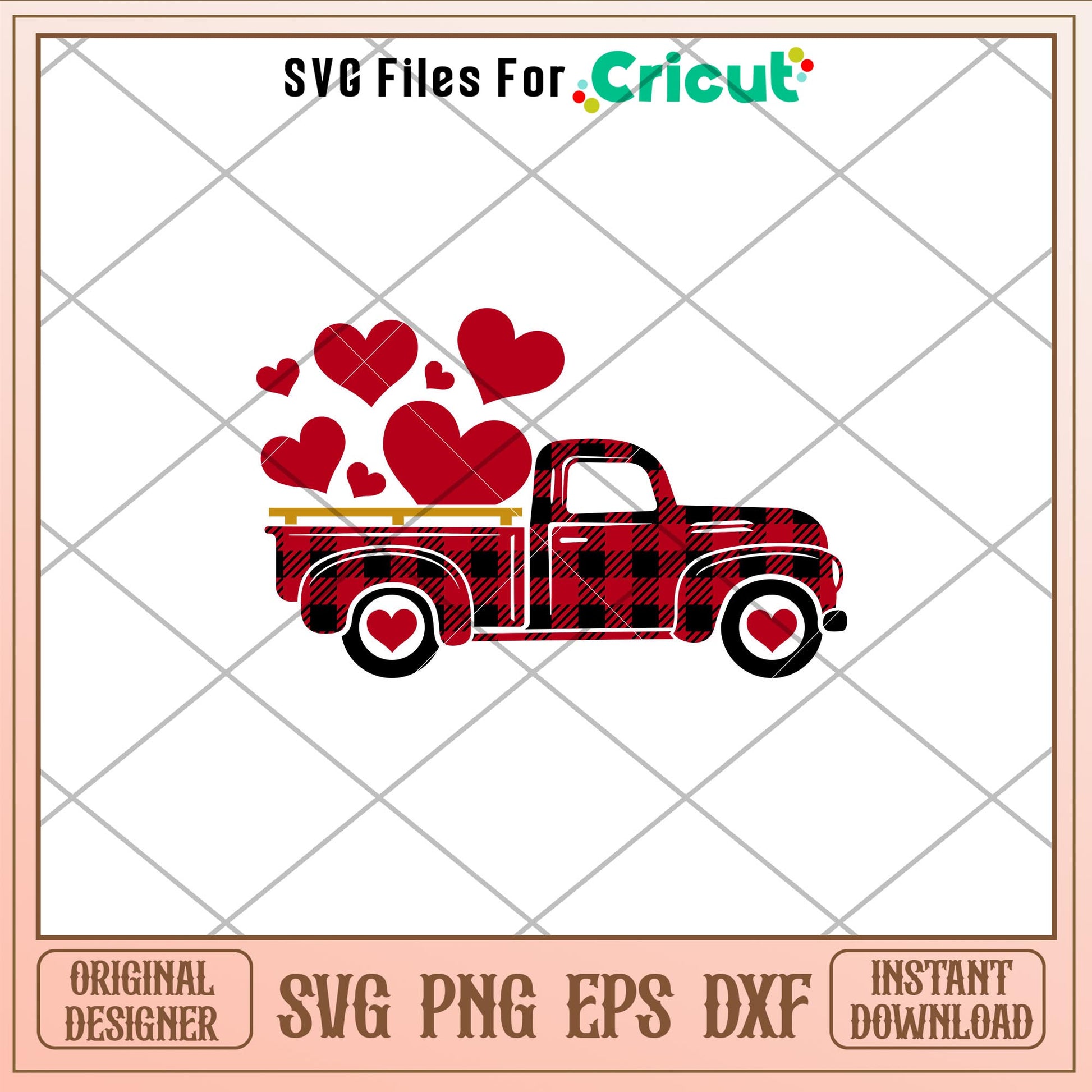 Valentines Red Truck, Valentines Red Truck Svg