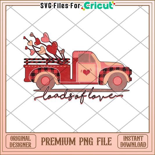 Valentines Truck PNG Design Download