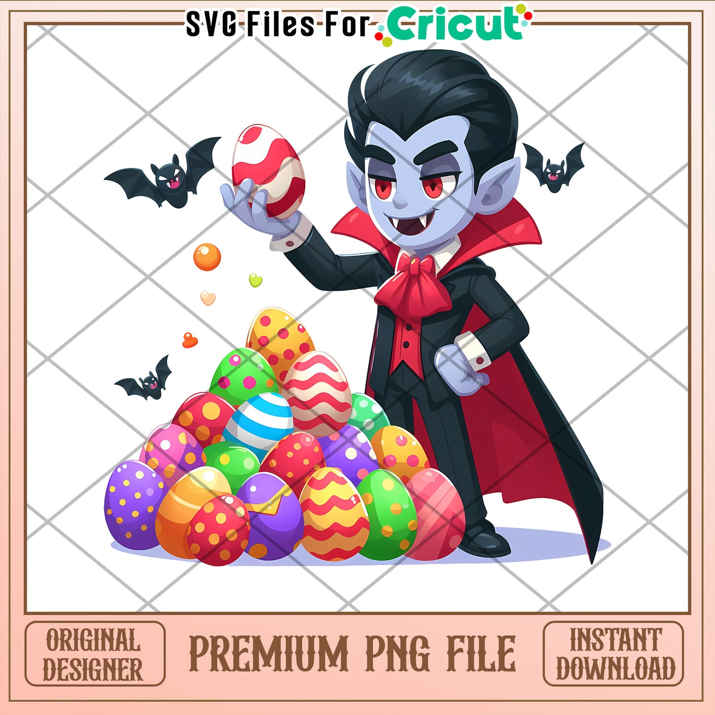 Vampire Easter Eggs PNG Cricut File