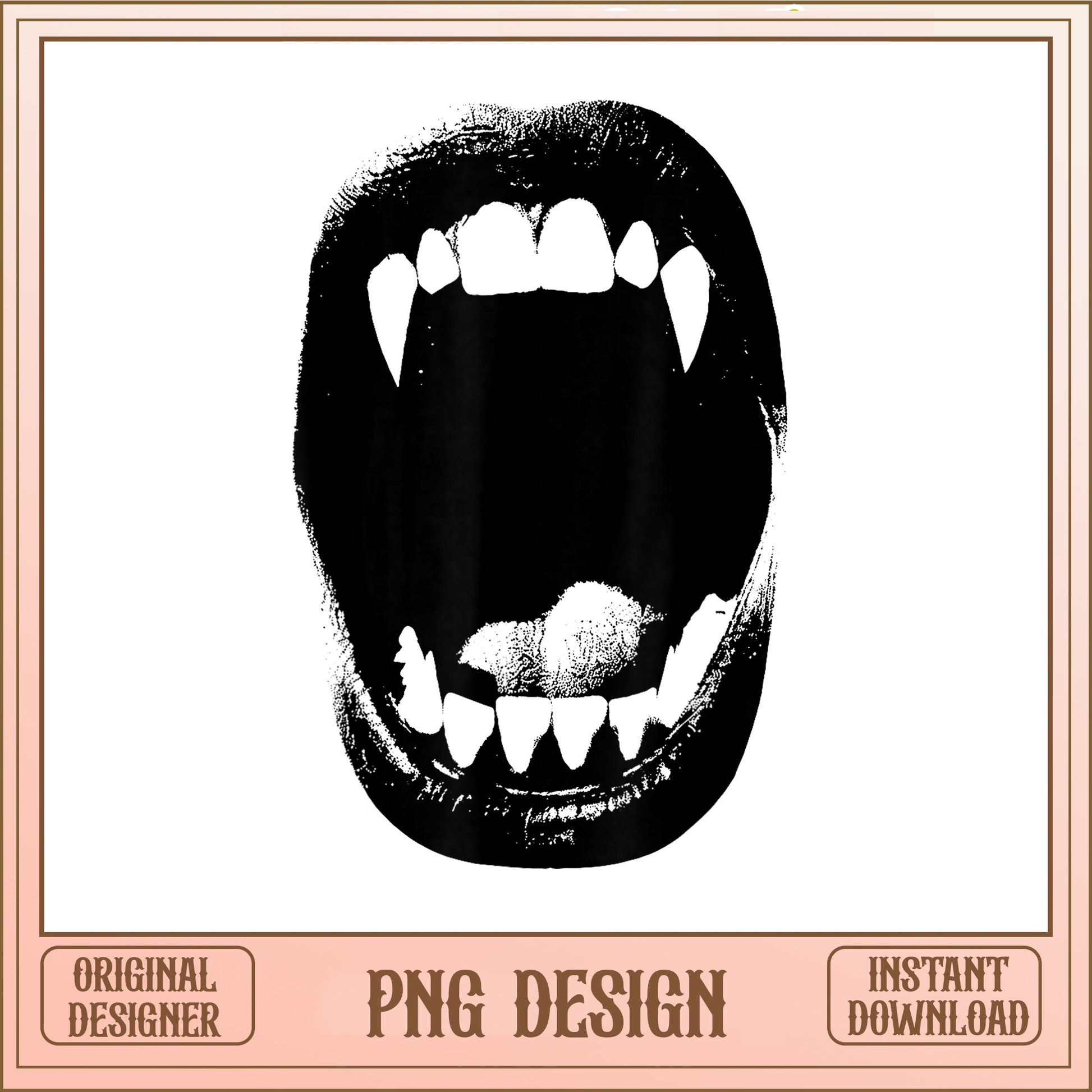 Vampire Fangs Mouth Halloween PNG, Vampire Teeth PNG, Horror PNG