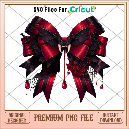 Vampire character bow png, character png, halloween png