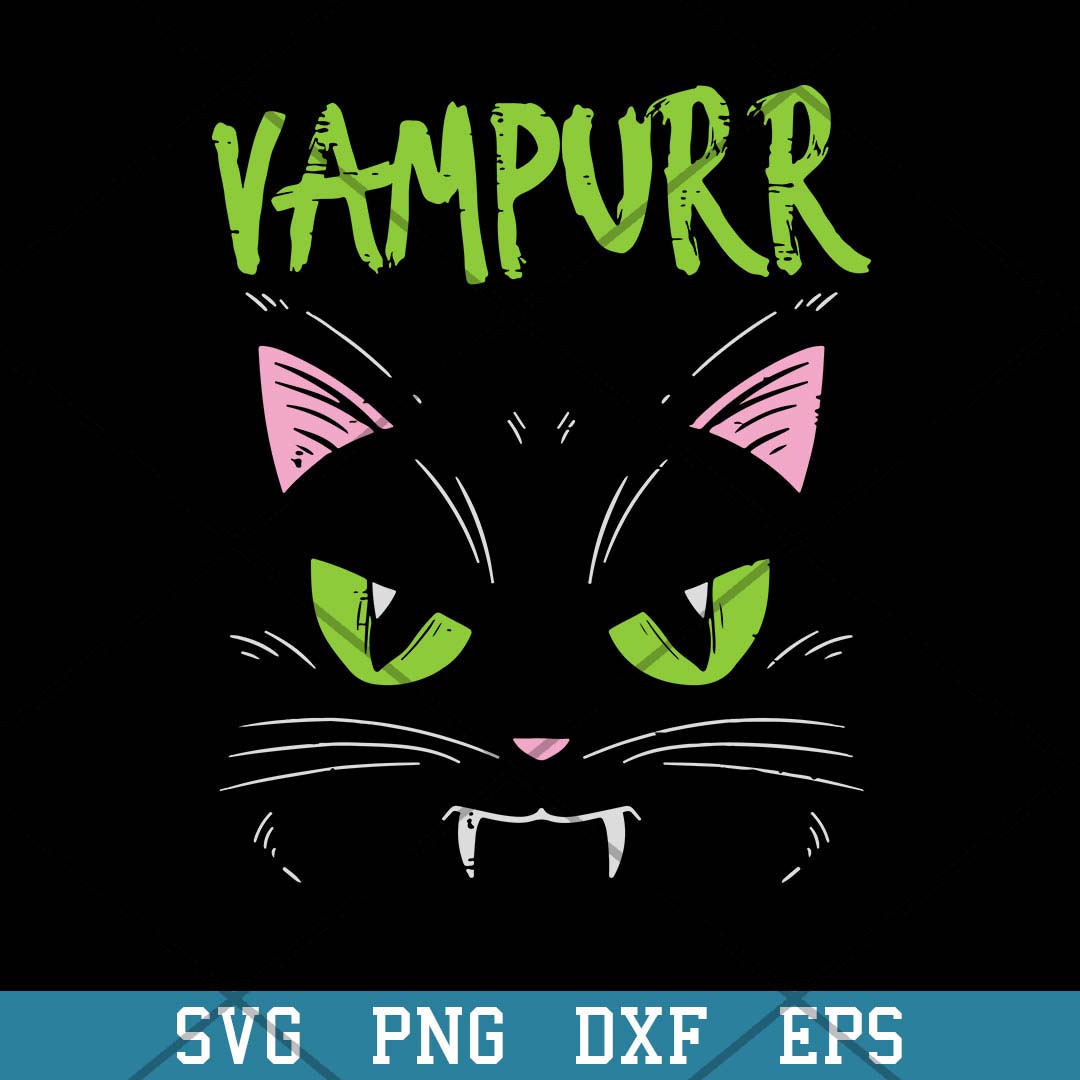 Vampurr Vampire Cat Halloween Svg, Halloween Svg-Svgfilesforcricut