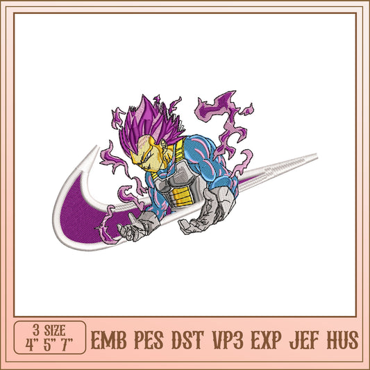 Vegeta Nike Embroidery Design