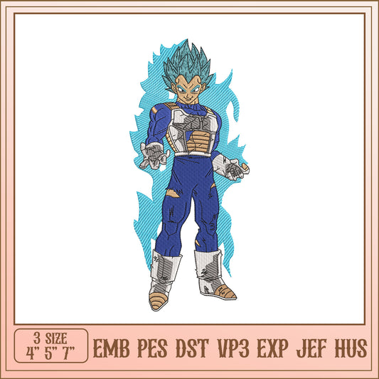 Vegeta Super Saiyan Embroidery Design