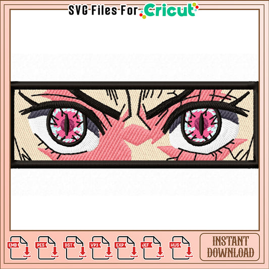 Vibrant Eye Embroidery Design Instant Download File