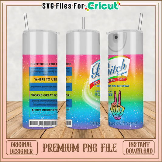 Vibrant Tumbler PNG for Cricut Instant Downloadable Design File