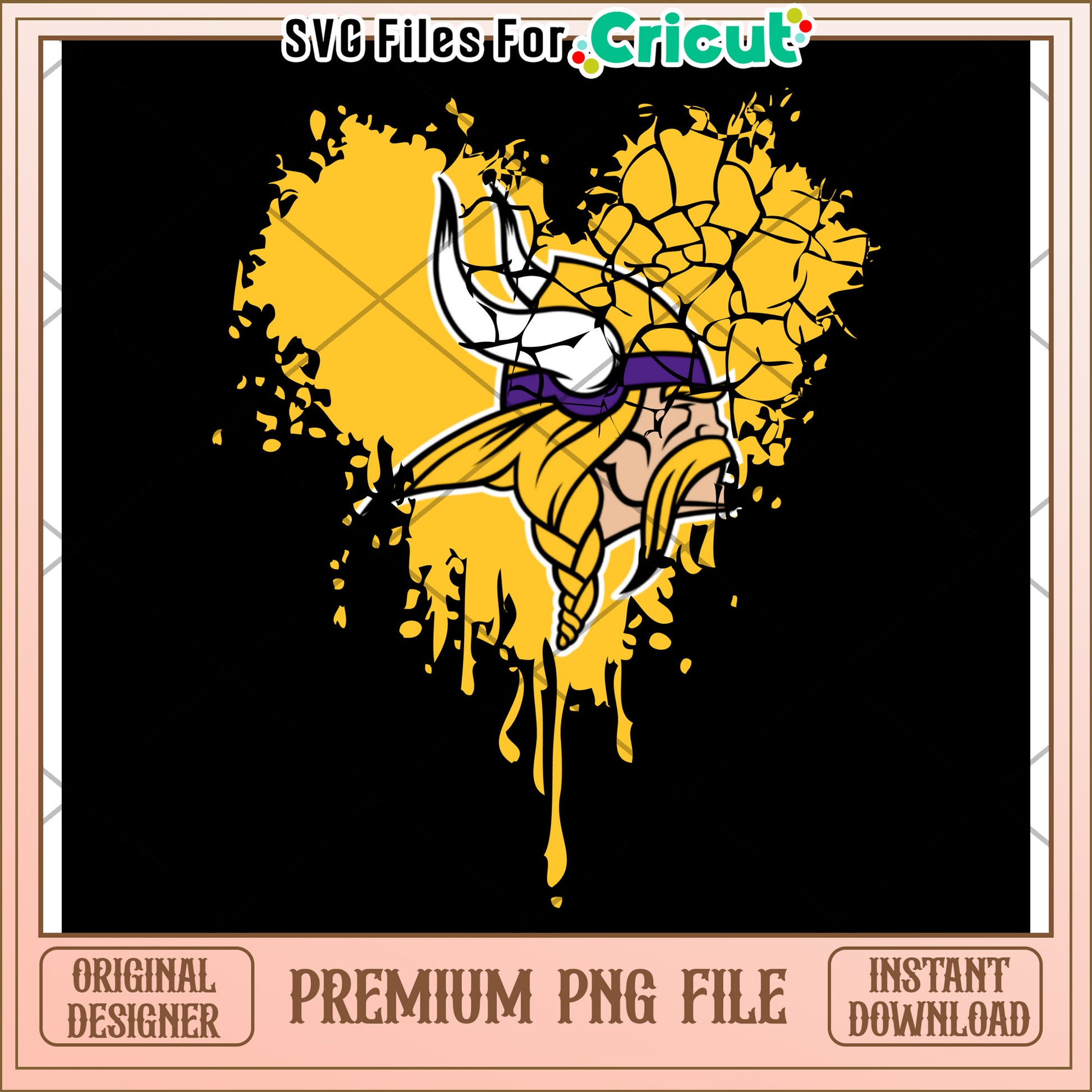 Viking Heart Graphic Design, Perfect for Cricut Projects Instant Download