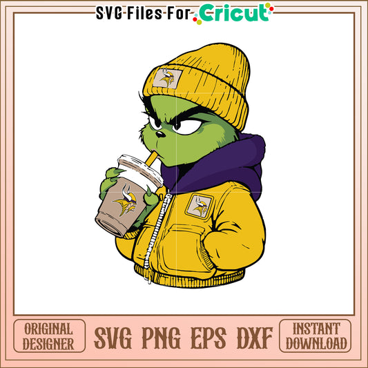 Viking Inspired Grinch SVG Design for Cool Style