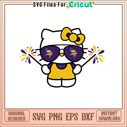 Viking Style Hello Kitty SVG Design for Fans