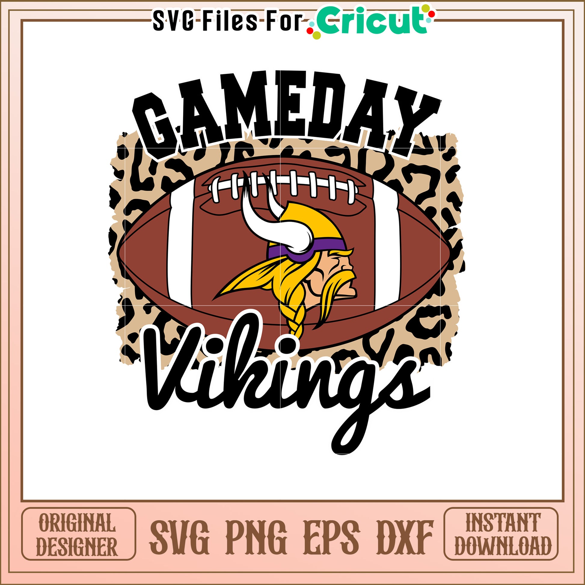 Vikings Game Day Football SVG