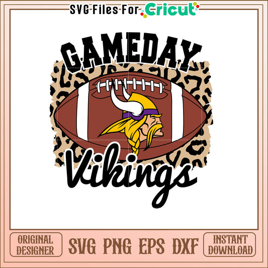 Vikings Game Day Football SVG
