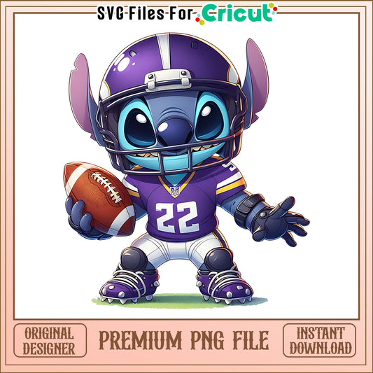 Vikings Stitch and rugby ball png, Minnesota Vikings png, NFL png