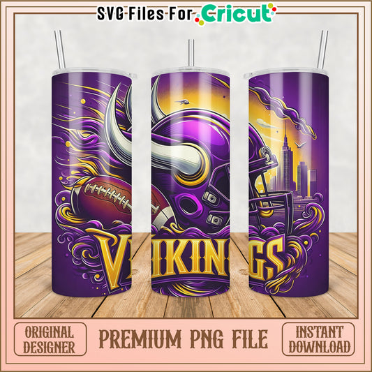 Vikings Tumbler PNG Design - Instant Download