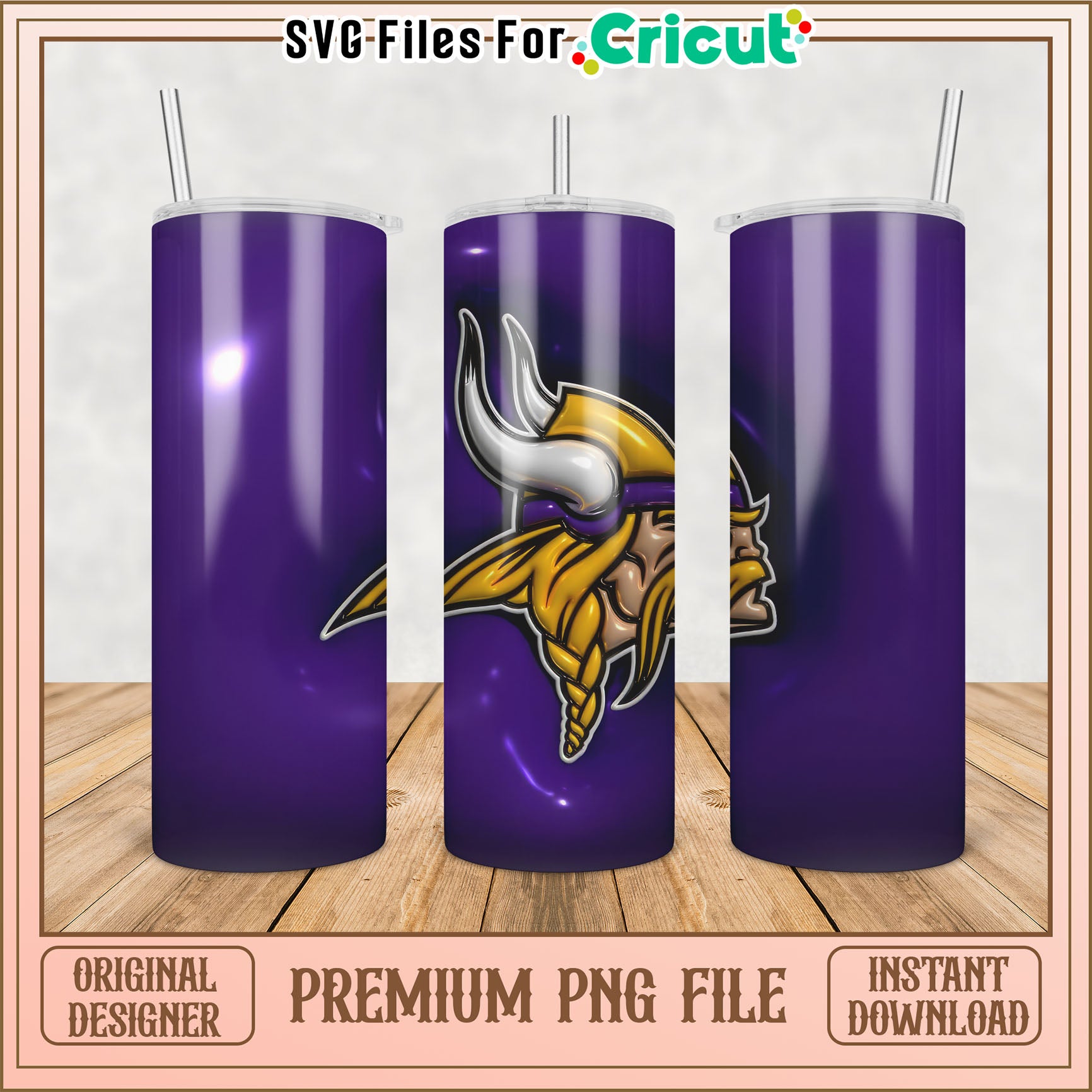 Vikings Tumbler PNG Sublimation Design