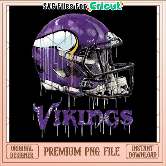 Vikings football helmet design for crafting, premium PNG download available