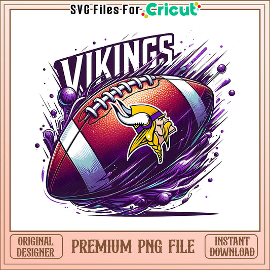 Vikings logo rugby ball png, Minnesota Vikings png, NFL png