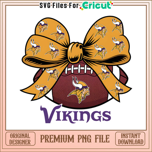 Vikings rugby ball and bow png, Minnesota Vikings png, NFL png