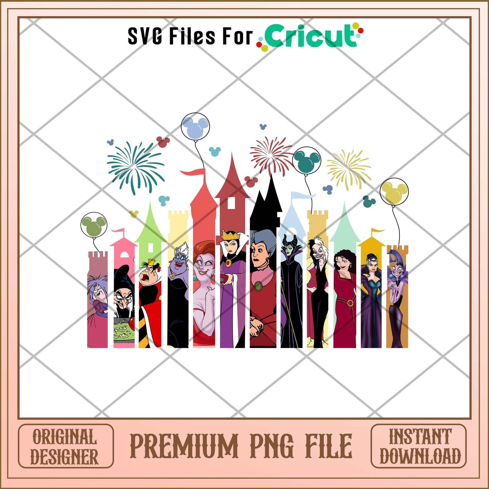 Villains Happy Halloween Png,  Disney characters png, Digital Download