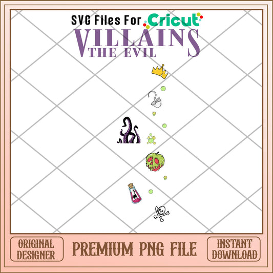 Villains the evil tour white png, evil tour png, halloween png