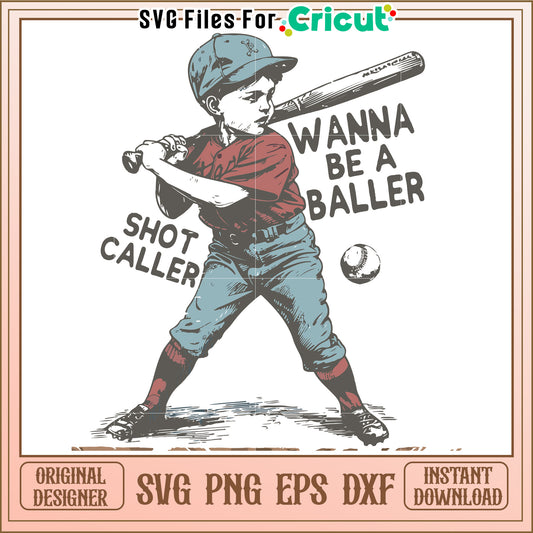 Vintage Baseball Kid Design, perfect for aspiring athletes and fans