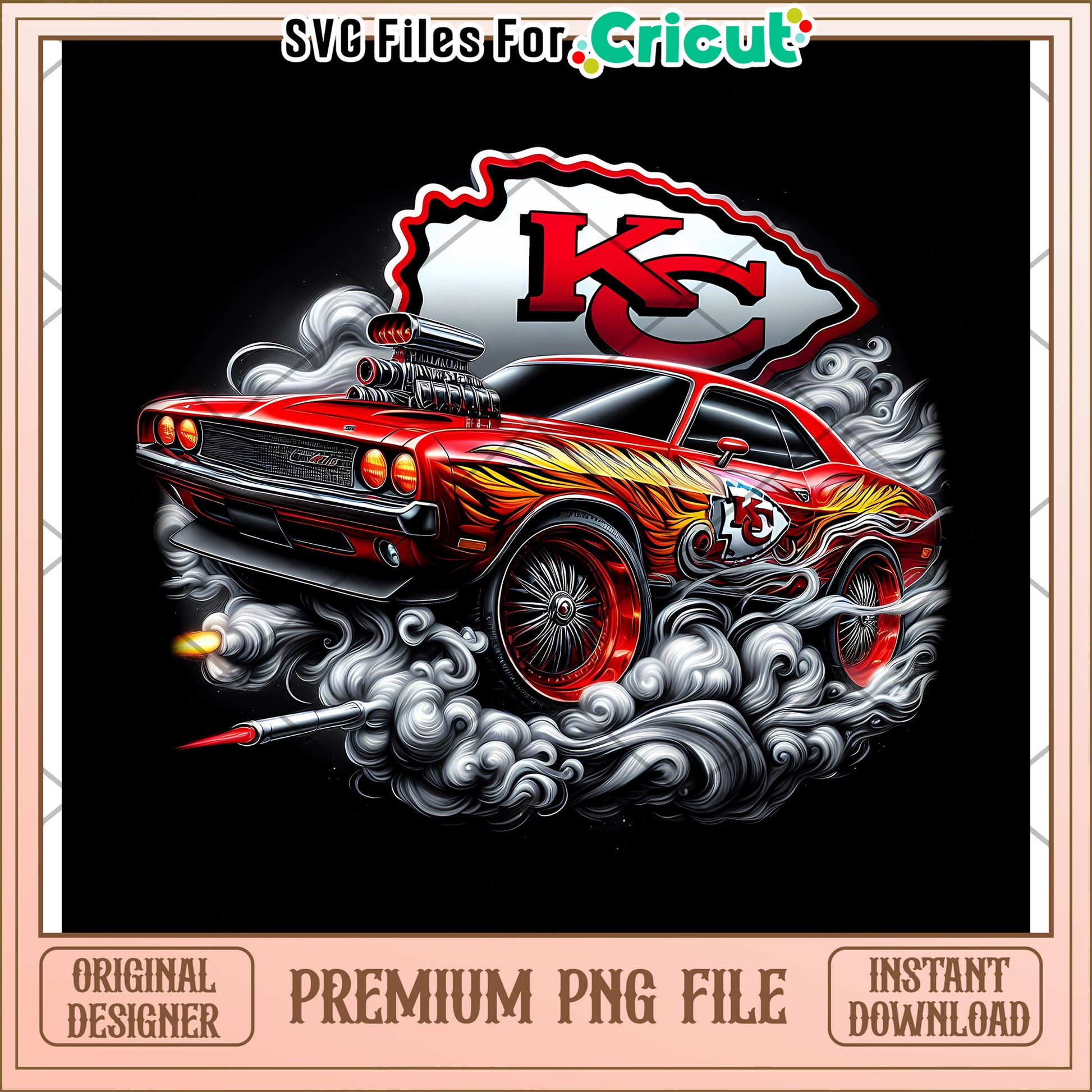 Vintage Car Design for Cricut Projects, Premium PNG Instant Download