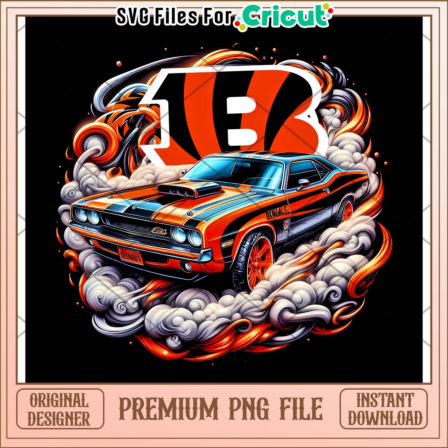Vintage Car PNG Design for Cricut, High-quality Instant Download