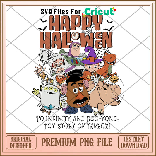 Vintage Disney Toy Story Happy Halloween png, Toy Story Characters png, Digital Download