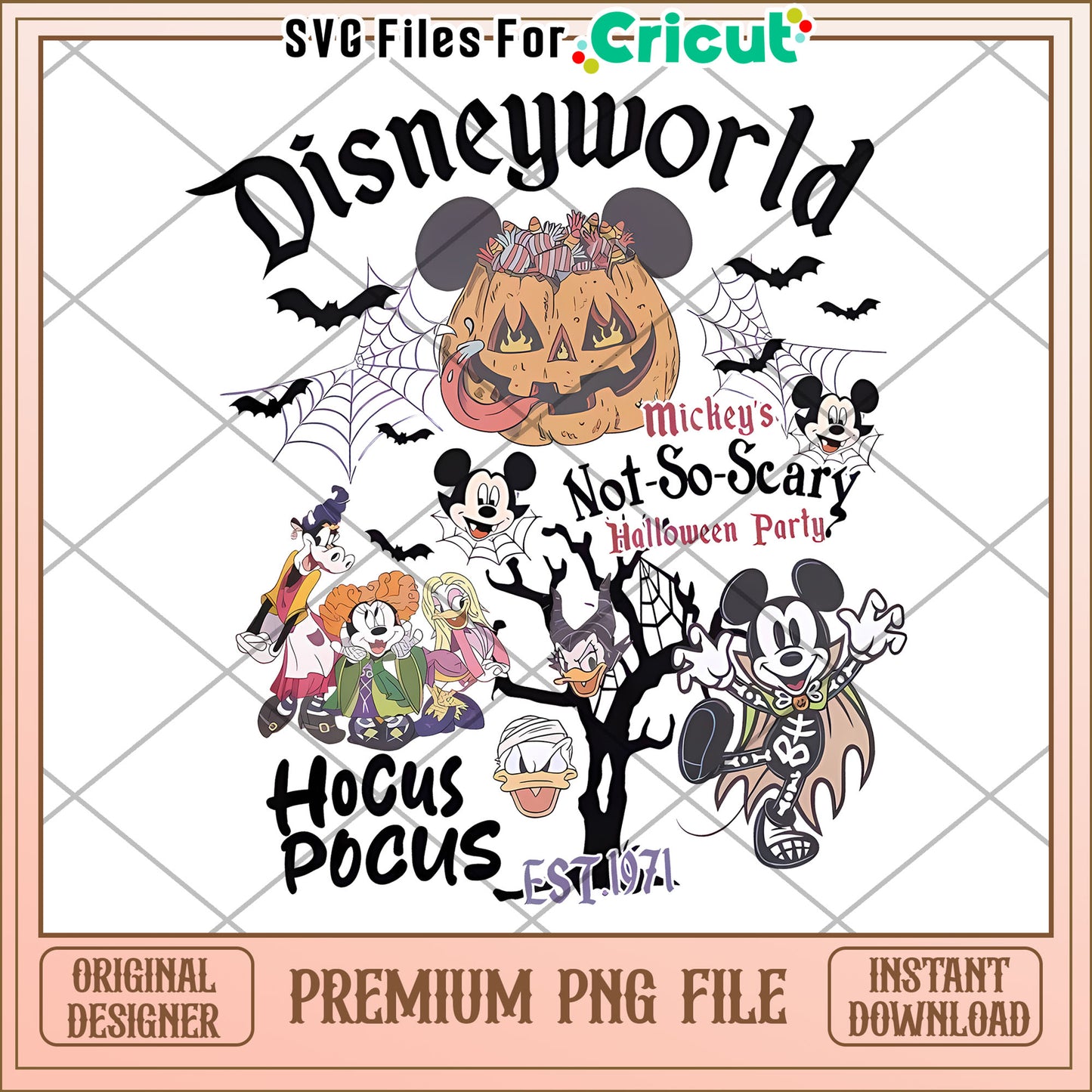 Vintage Disneyworld Halloween png, spooky png, halloween countdown​​ png